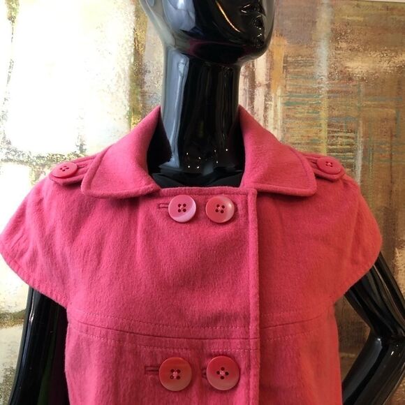 Elevenses Wool Blend Cape Jacket Size Medium - Picture 2 of 7